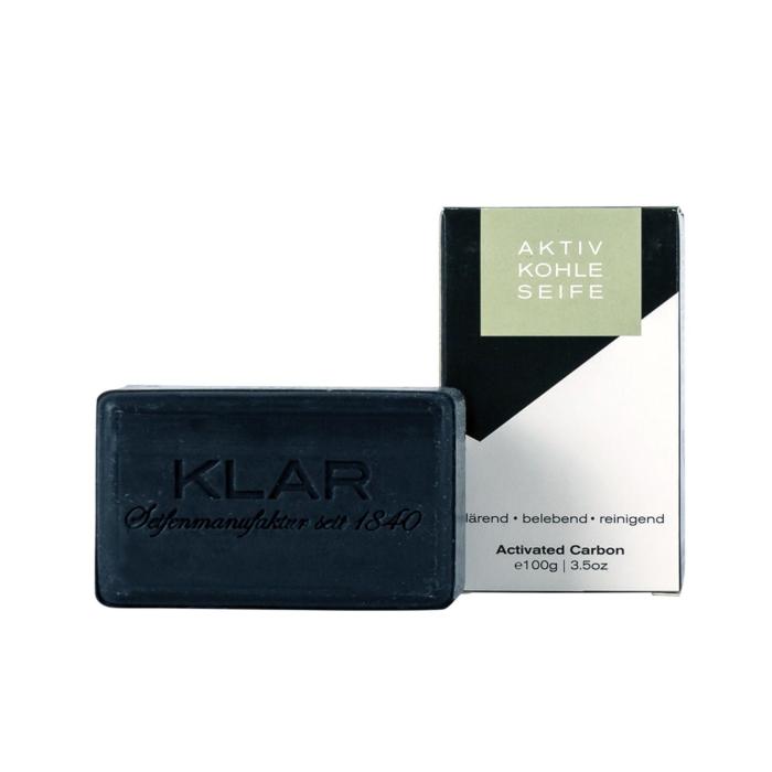 Bild 1, Klar Seifen Activated Charcoal Face Soap - fet hud - Tvålshoppen.se