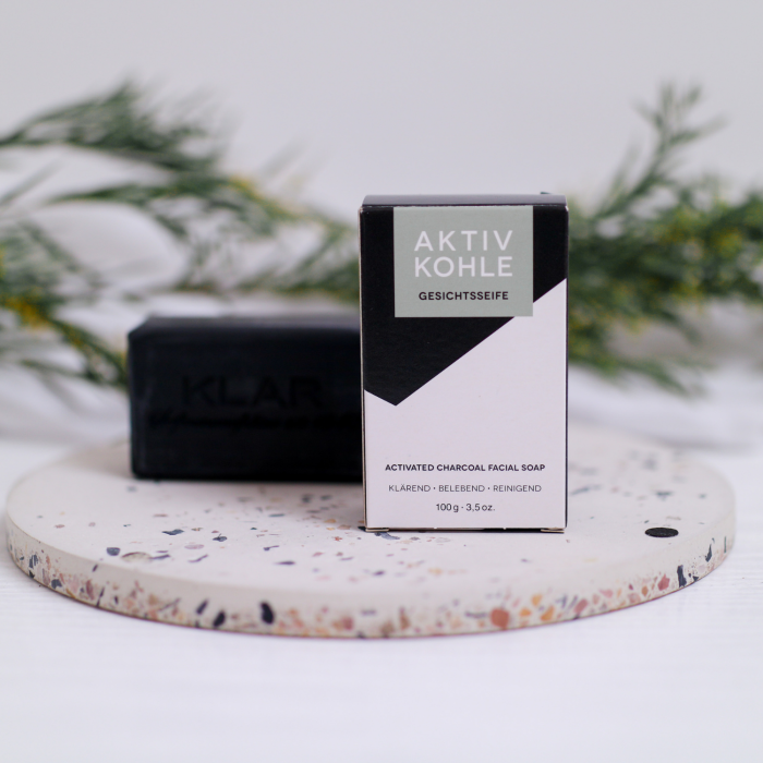 Bild 3, Klar Seifen Activated Charcoal Face Soap - fet hud - Tvålshoppen.se